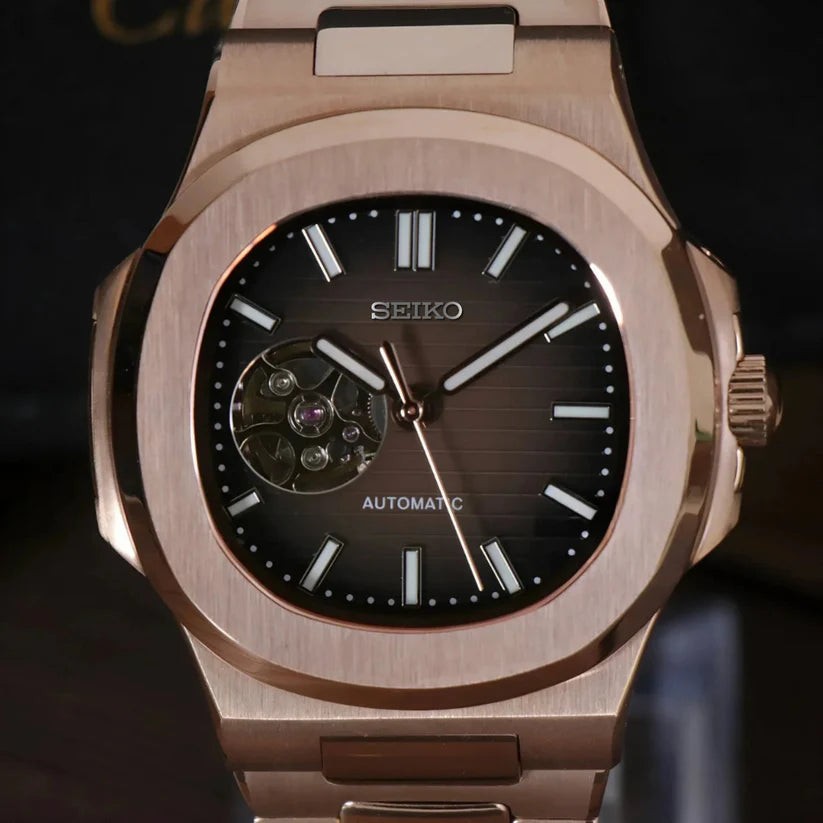 NAUTIKO ROSE GOLD CHOCOLATE (Open Heart)
