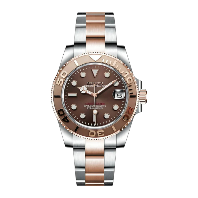 SEIKOMARINER ROSE GOLD & BROWN