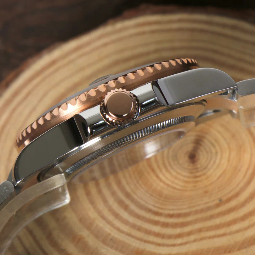 SEIKOMARINER ROSE GOLD & BROWN